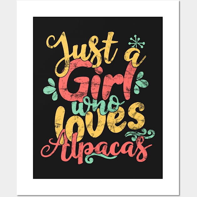 Just A Girl Who Loves Alpacas Gift product Wall Art by theodoros20